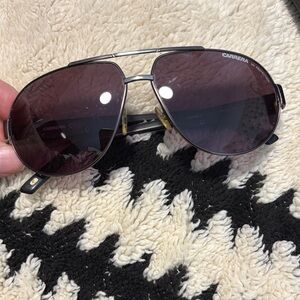 Carrera Aviator Sunglasses with Black Frame and Dark Lenses